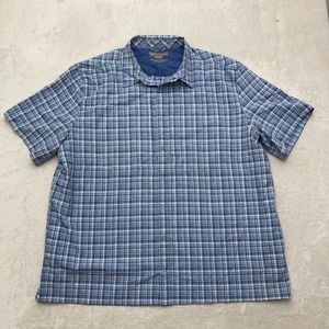 5.11 Tactical Shirt Mens 2XL XXL Blue Utility Button Up Long Sleeve Plaid